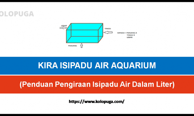 CARA KIRA ISIPADU AIR (LITER) AQUARIUM