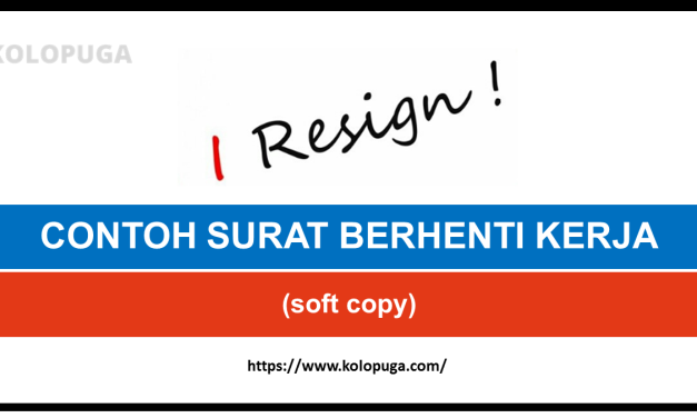 CONTOH SURAT BERHENTI KERJA (soft copy)