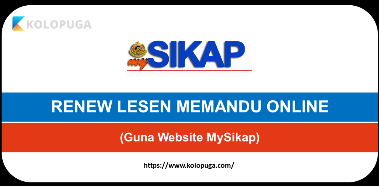 RENEW LESEN MEMANDU ONLINE (MySikap)