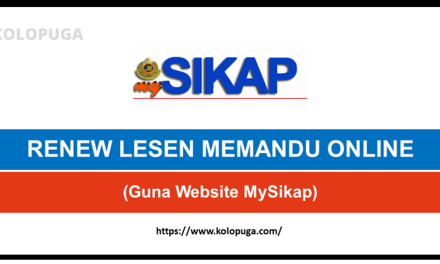 RENEW LESEN MEMANDU ONLINE (MySikap)